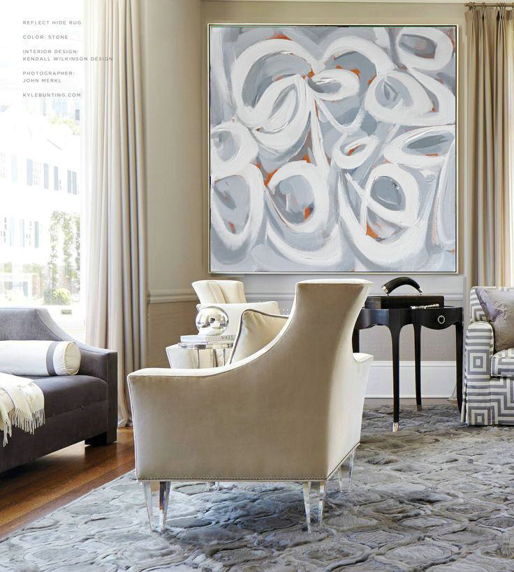 Abstract Painting Extra Large Canvas Art,Oversized Palette Knife Painting Contemporary Art On Canvas,Living Room Wall Art,Violet Grey,White,Orange.etc